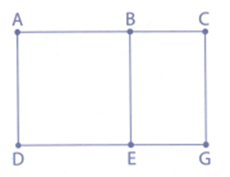 Viết tiếp vào chỗ chấm: Cho ACGD là hình chữ nhật và ABED là hình vuông. a) Các đoạn thẳng song song với AD là: (ảnh 1)