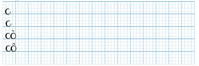 Tập viết c cò cô (ảnh 1)
