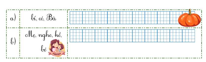 Sắp xếp từ ngữ thành câu phù hợp:  (ảnh 1)
