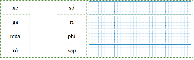 Nối đúng rồi viết lại từ ngữ: (ảnh 1)