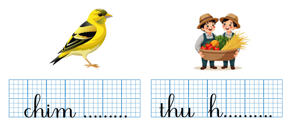 Em hãy điền vần “oanh” và dấu thanh thích hợp vào chỗ trống: (ảnh 1)