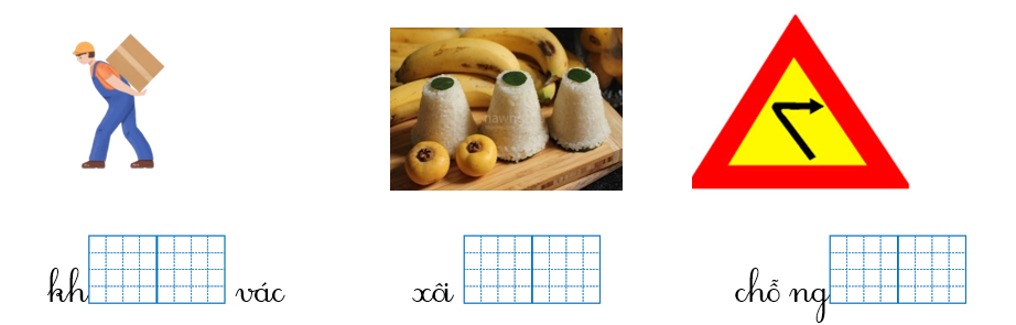 Điền vần oăm, oan, oăt, uân và dấu thanh vào chỗ trống phù hợp. (ảnh 1)