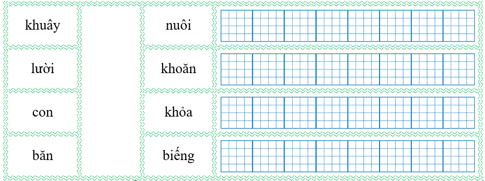 Nối đúng rồi viết lại từ ngữ: (ảnh 1)