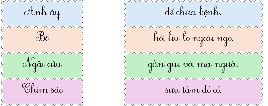 Em hãy nối để tạo thành câu có nghĩa: (ảnh 1)