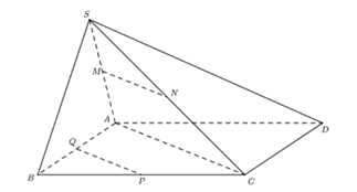 Cho hình chóp S.ABCD có đáy ABCD là hình bình hành (ảnh 1)