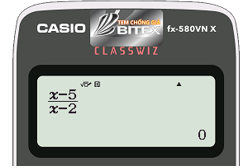 Kết quả của giới hạn Lim {x - 5/ x - 2) là (ảnh 1)