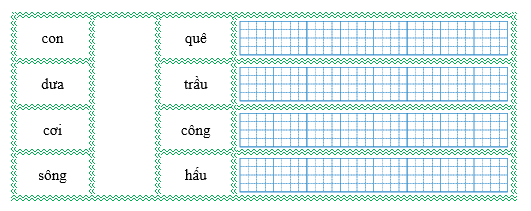 Nối đúng rồi viết lại từ ngữ: (ảnh 1)