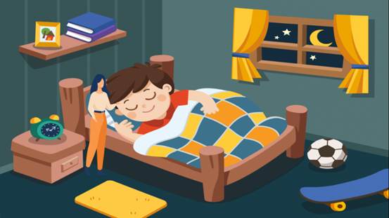 A cartoon of a child sleeping in a bed

AI-generated content may be incorrect.
