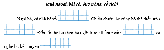 Chọn từ thích hợp trong khung để điền vào chỗ trống: (ảnh 1)