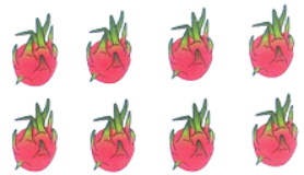 Số ? 1/2 số quả thanh long là ….. quả thanh long. 1/4 số quả thanh long là ….. quả thanh long. (ảnh 2)