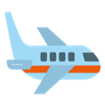 A blue and orange airplane
AI-generated content may be incorrect.