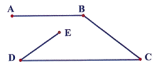 Đo độ dài các đoạn thẳng và cho biết: Đường gấp khúc có độ dài 1 dm là: …… …… (ảnh 2)