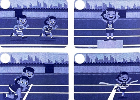 Đánh số thứ tự thích hợp vào ☐ ở mỗi hình dưới đây và kể lại câu chuyện. (ảnh 1)