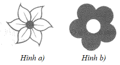 Trong hình dưới đây, bông hoa nào là hình có trục đối xứng, bông hoa nào là hình có tâm đối xứng? (ảnh 1)