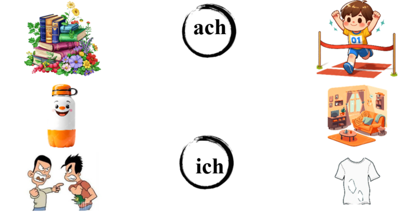 Nối đúng: ach ich (ảnh 1)