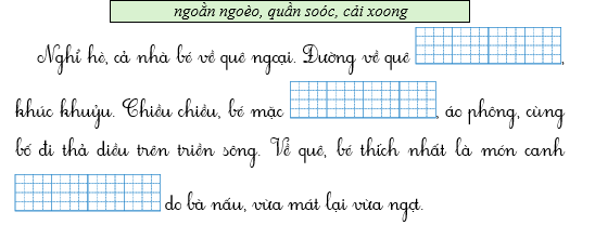 Điền các từ trong khung phù hợp vào chỗ trống: (ảnh 1)
