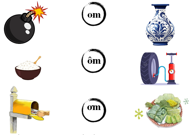Nối đúng: om ôm ơm (ảnh 1)