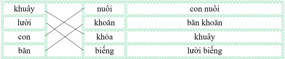 Nối đúng rồi viết lại từ ngữ: (ảnh 2)