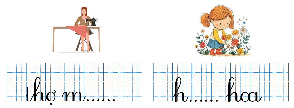 Em hãy điền vần “ai” hoặc “ay” và dấu thanh thích hợp vào chỗ trống: (ảnh 1)