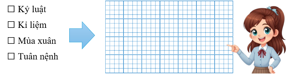Đánh dấu ☑ vào từ viết sai chính tả và viết lại cho đúng (ảnh 1)