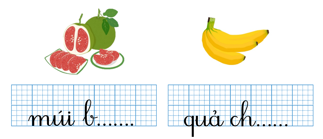 Em hãy điền vần và dấu thanh thích hợp vào chỗ trống: (ảnh 1)