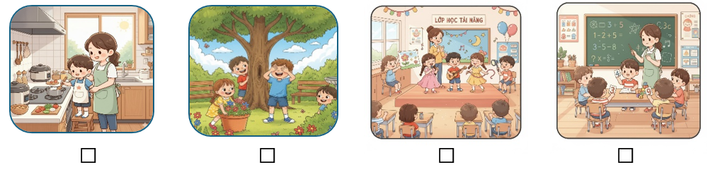 f) Em hãy đánh dấu ✔ vào sự việc, hoạt động em đã được tham gia. (ảnh 1)