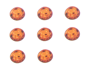 Hãy khoanh tròn vào 1/4 số bánh có trong mỗi hình: (ảnh 1)