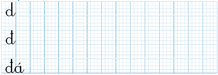 Tập viết d đ đá (ảnh 1)