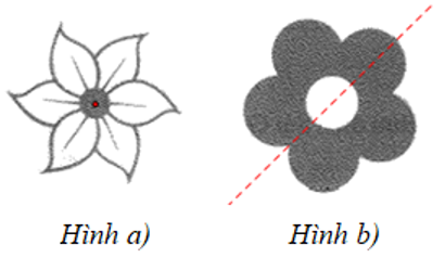 Trong hình dưới đây, bông hoa nào là hình có trục đối xứng, bông hoa nào là hình có tâm đối xứng? (ảnh 2)