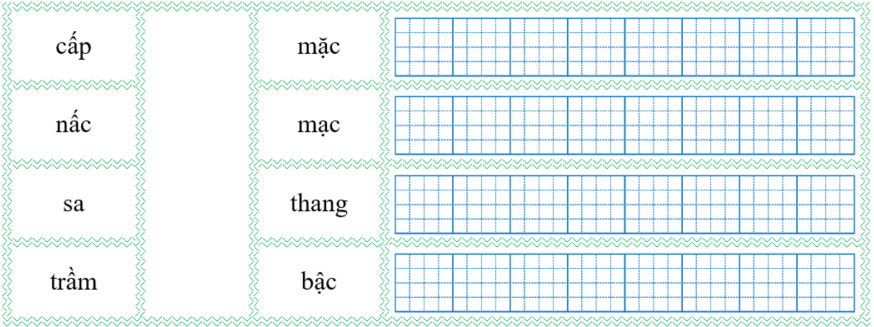 Nối đúng rồi viết lại từ ngữ: (ảnh 1)