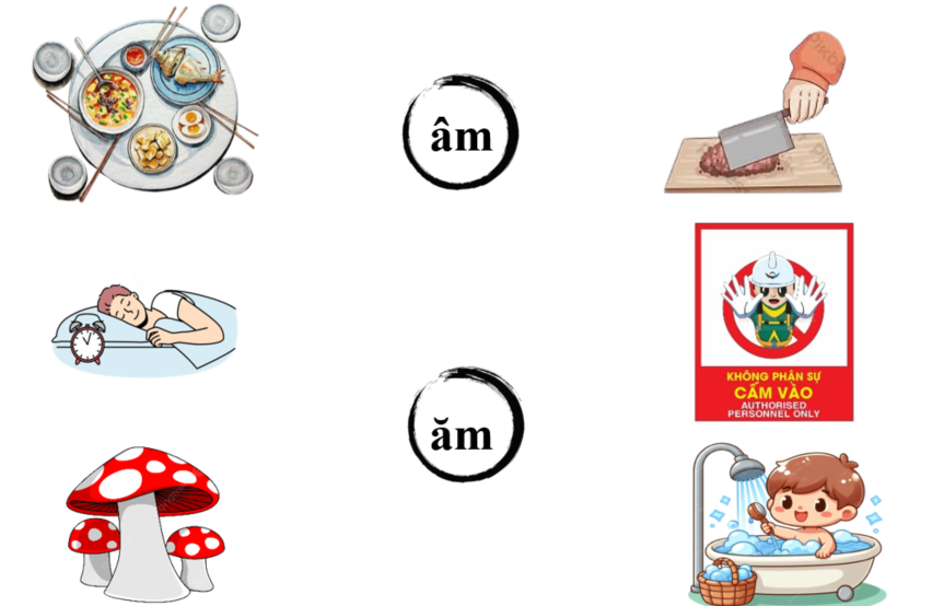 Nối đúng: âm ăm (ảnh 1)
