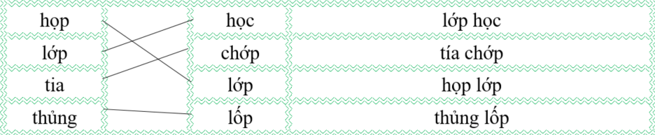 Nối đúng rồi viết lại từ ngữ: (ảnh 2)