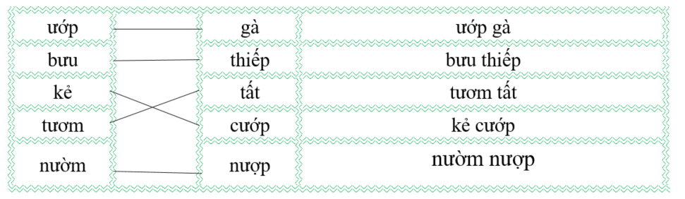 Nối đúng rồi viết lại từ ngữ: (ảnh 2)