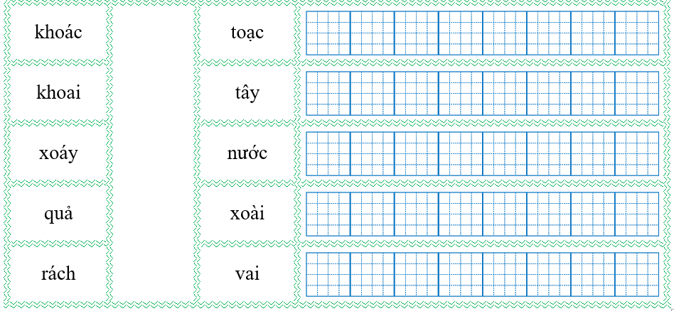 Nối đúng rồi viết lại từ ngữ: (ảnh 1)