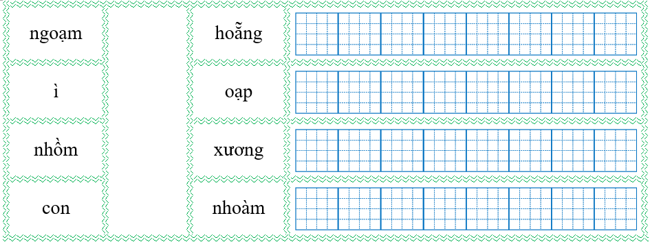 Nối đúng rồi viết lại từ ngữ: (ảnh 1)