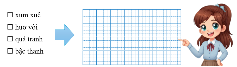 Đánh dấu ☑ vào từ viết sai chính tả và viết lại cho đúng. (ảnh 1)