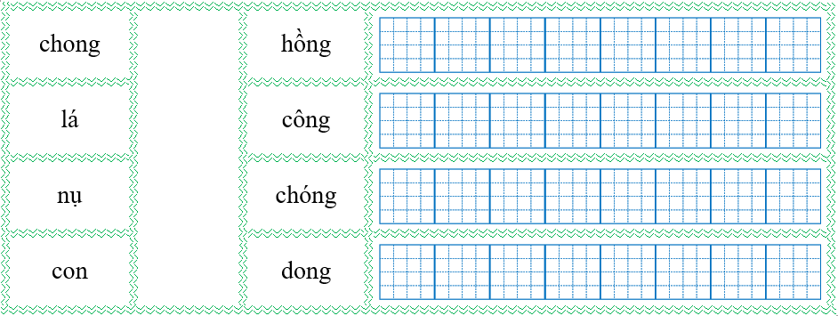 Nối đúng rồi viết lại từ ngữ: (ảnh 1)