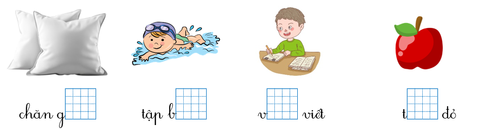 Điền vần và dấu thanh dưới hình phù hợp. (ảnh 1)