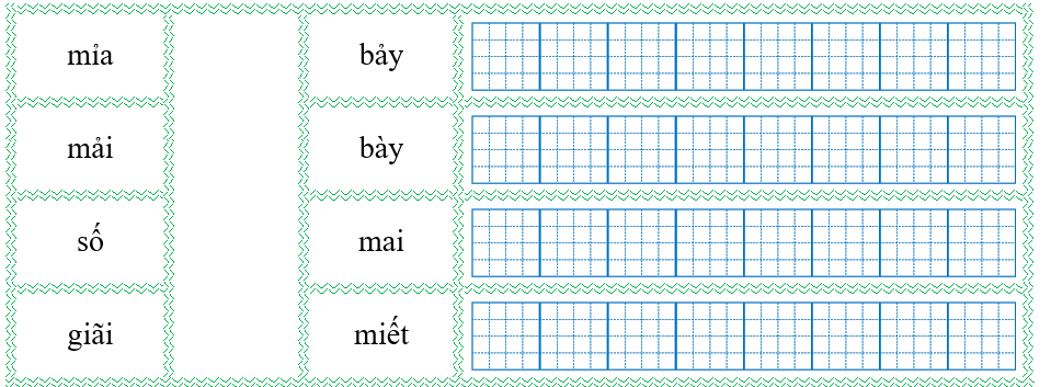 Nối đúng rồi viết lại từ ngữ: (ảnh 1)