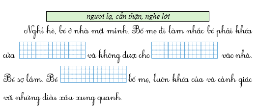Điền các từ trong khung phù hợp vào chỗ trống: (ảnh 1)