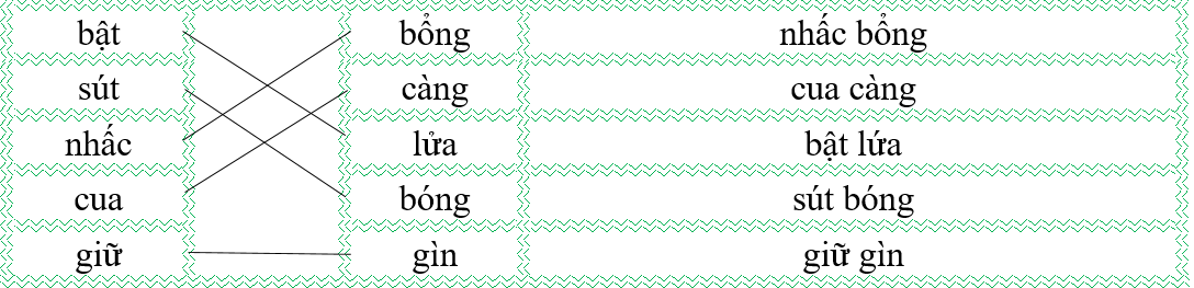 Nối đúng rồi viết lại từ ngữ: (ảnh 2)