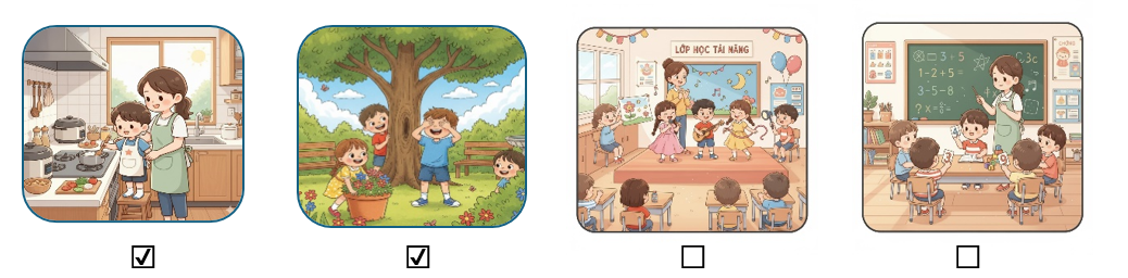 f) Em hãy đánh dấu ✔ vào sự việc, hoạt động em đã được tham gia. (ảnh 2)