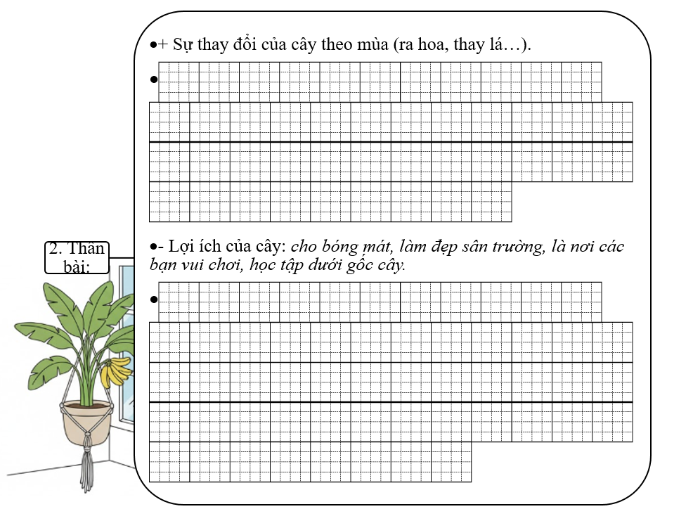 Đề bài số 1: Em hãy viết bài văn miêu tả loại cây được trồng ở sân trường em.  (ảnh 3)