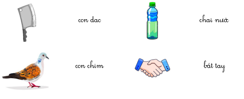 Em hãy tìm các từ phù hợp để gọi tên các hình sau: (ảnh 2)