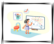 A cartoon of a child drawing on a white board

AI-generated content may be incorrect.