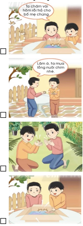 Sắp xếp các bức tranh theo trình tự đúng. (ảnh 1)