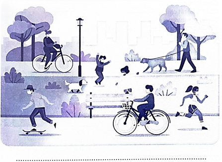 A group of people walking and riding bicycles
AI-generated content may be incorrect.