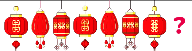 Để trang trí khu phố ngày Tết, người ta treo các chiếc đèn lồng theo quy luật như sau: (ảnh 1)