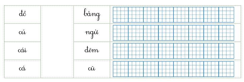Nối đúng rồi viết lại từ ngữ: (ảnh 1)