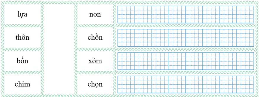 Nối đúng rồi viết lại từ ngữ: (ảnh 1)